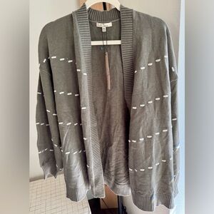 Gray Cardigan Sweater